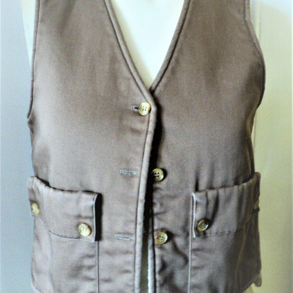 VEST, CHINOS, 2 Pockets, India Imports of Rhode Island, Made in USA, 80/20% cotton/poly, Size 7/8