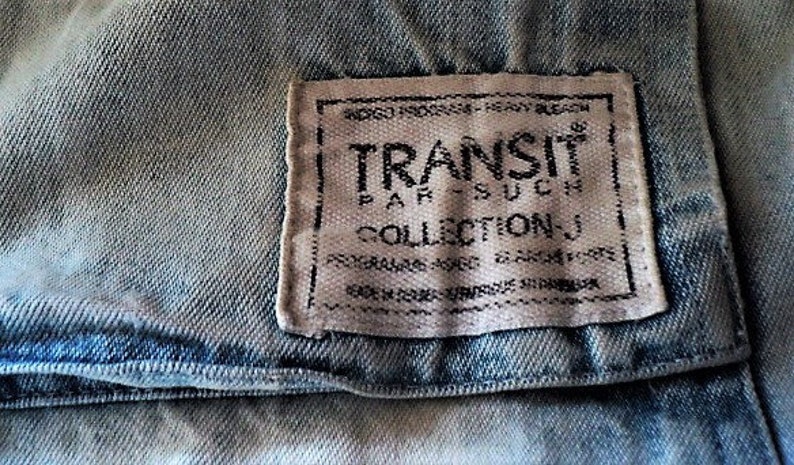Bibbed Overall Made in Denmark DeNIM OVERaLLS 70s Vintage TRANSIT PAR-SUCH Ripped Acid Washed