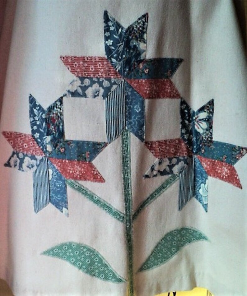 Jean Skirt Cotton PaTCHWoRK SKiRT Folk Art American Craft Movement Appalachia VINTAGE MOUNTAIN ARTISANS Artisans Workshop Handmade