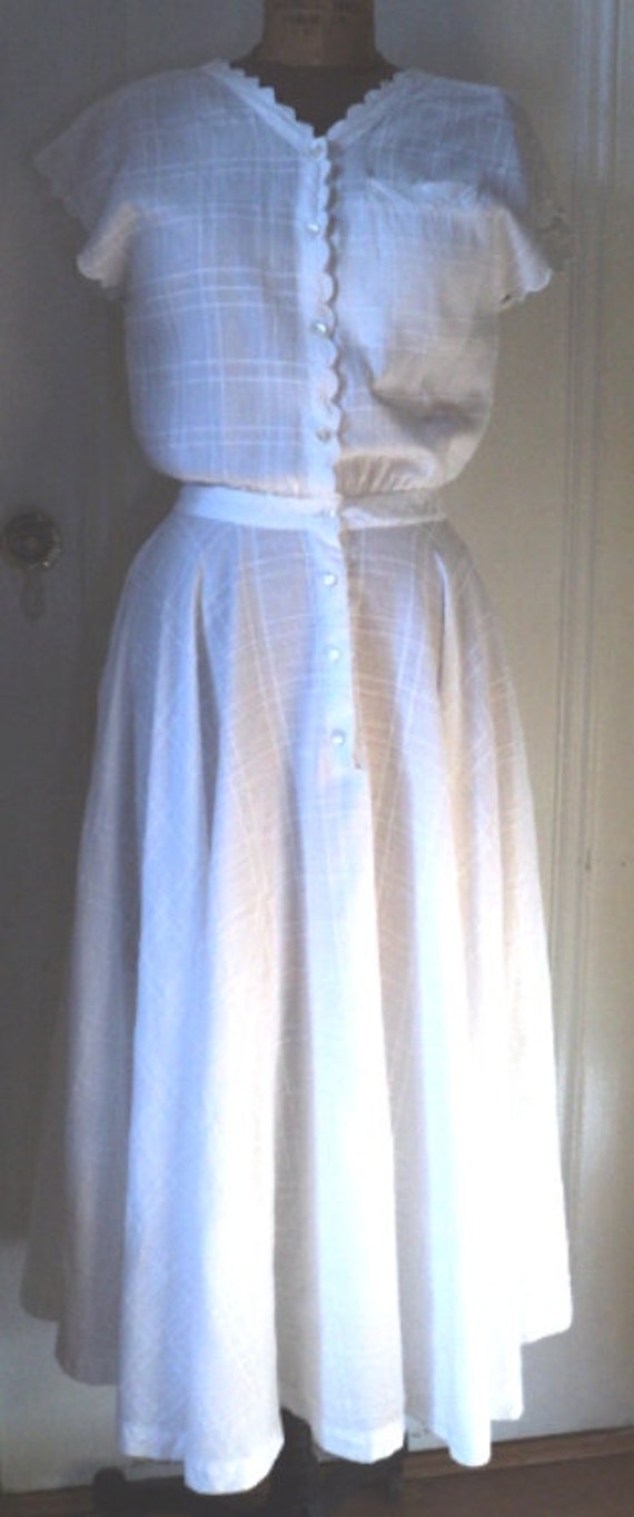 WHITE Cotton Dress, PARIS, Esthete div of Adini, … - image 2