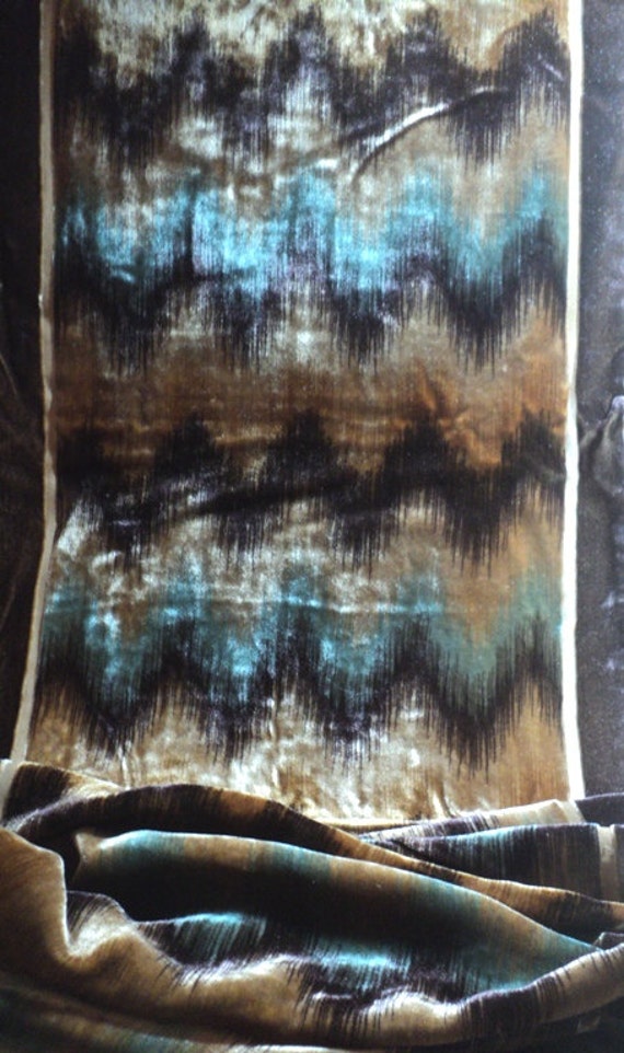 Devoré, Burn Out Silk, Velours Devoré Soie, Burnt… - image 1