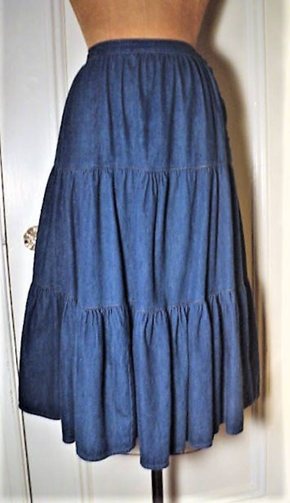 DENIM SKiRT, Vintage, DESIGNER, Dorothée Bis, Mid… - image 1