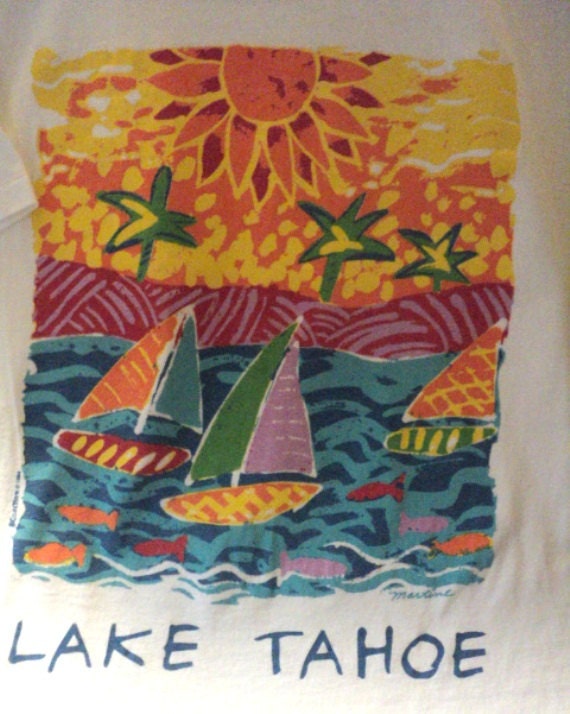 Lake Tahoe, Vintage Lake Tahoe,  T-Shirt, LAKE TAH