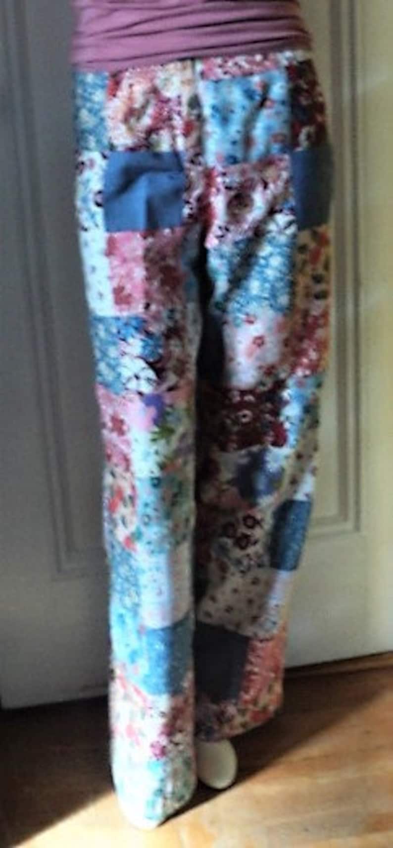 Made in AMeRiCa Size 8 Artisans Workshop American Craft Movement PATCHWORK PANT Folk Art Handmade Appalachia MOUNTAIN ARTiSaNS