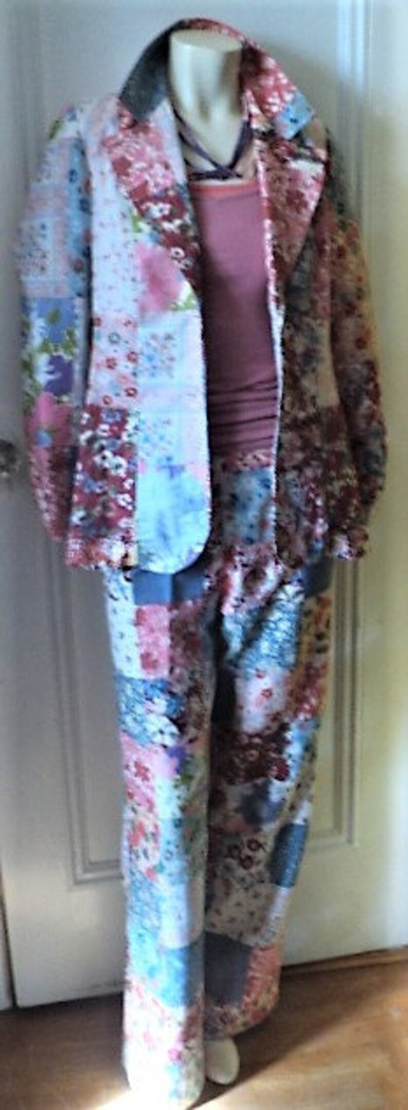 Made in AMeRiCa Size 8 Artisans Workshop American Craft Movement PATCHWORK PANT Folk Art Handmade Appalachia MOUNTAIN ARTiSaNS