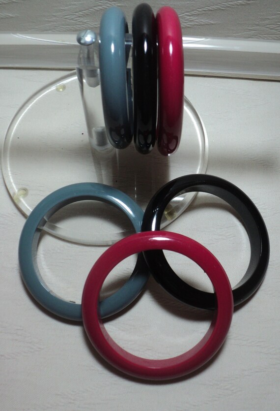 Bangles, SET of 6 BANGLES, Assorted Colors, Red, … - image 3