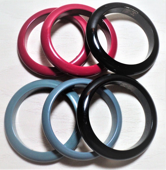 Bangles, SET of 6 BANGLES, Assorted Colors, Red, … - image 5