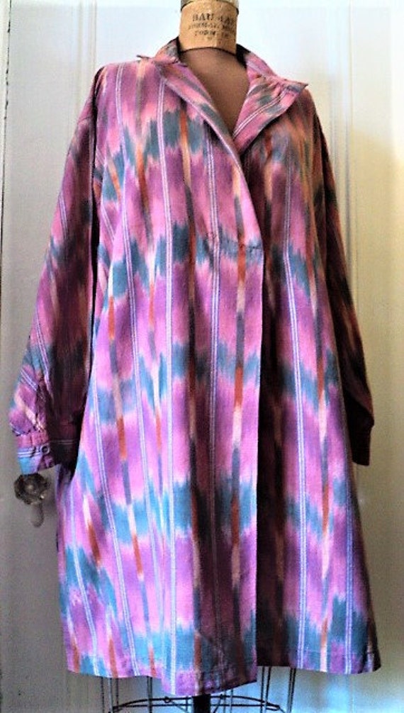 DRESS, TUNIC, IKAT, Handloomed Fabric, Vintage, B… - image 7