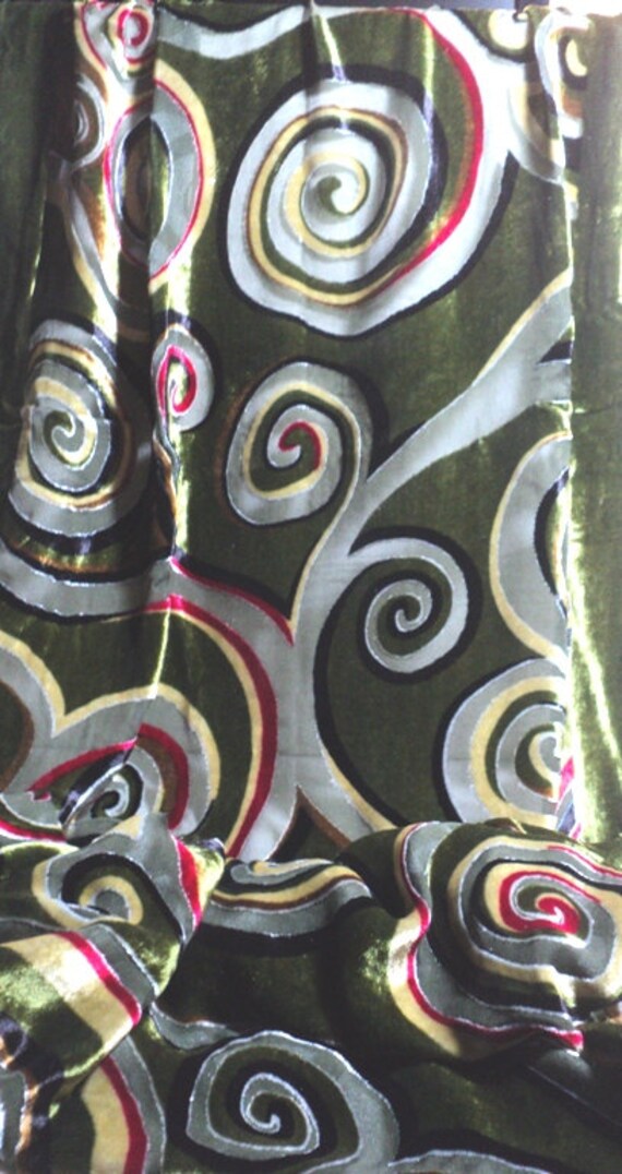 Devoré, Burn Out Silk, Velours Devoré Soie, Burnt… - image 3