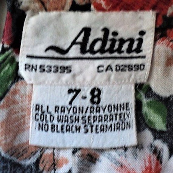 Adini, FLORAL PRINT DRESS, Blouson Sheath, Cap Sl… - image 10