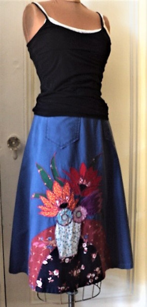 PATCHWoRK SkirT, MOUNTAIN ARTISANS, Back Wrap, Ap… - image 3