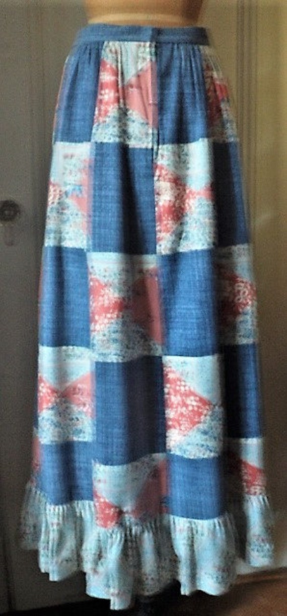 PaTCHWoRK SKiRT, VINTAGE MOUNTAIN ARTISANS, MaXi … - image 4