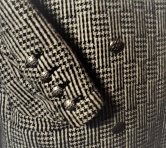 JACKET, Wool Jacket Houndstooth, Double Breasted … - image 4