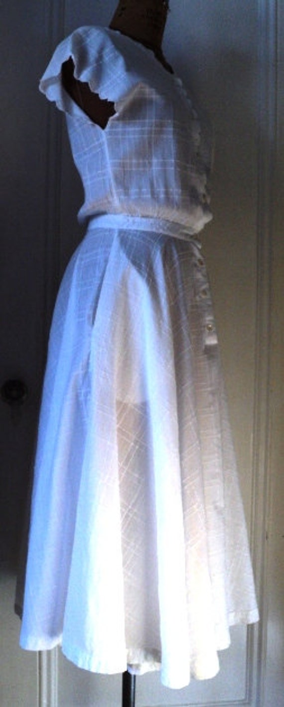 WHITE Cotton Dress, PARIS, Esthete div of Adini, … - image 3