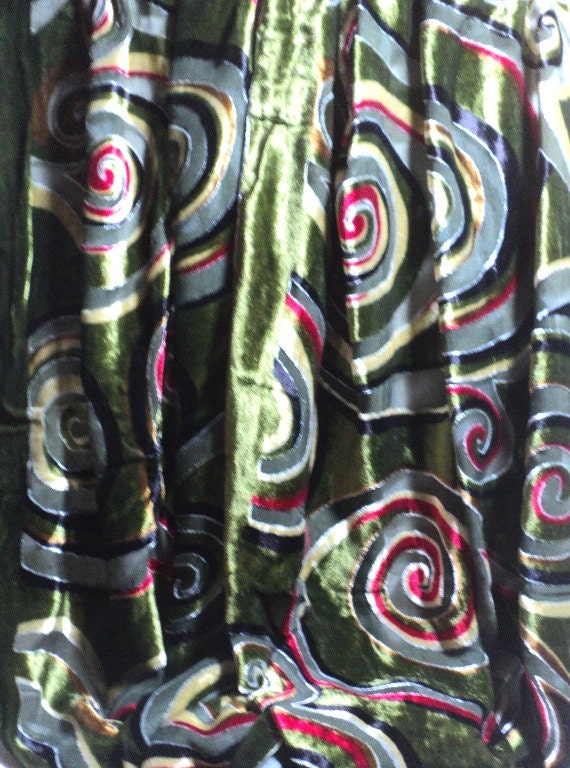 Devoré, Burn Out Silk, Velours Devoré Soie, Burnt… - image 1