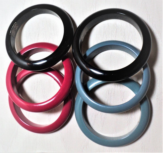 Bangles, SET of 6 BANGLES, Assorted Colors, Red, … - image 7
