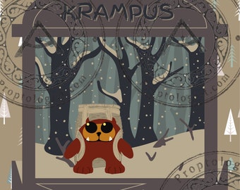 Krampus First Christmas Art Card