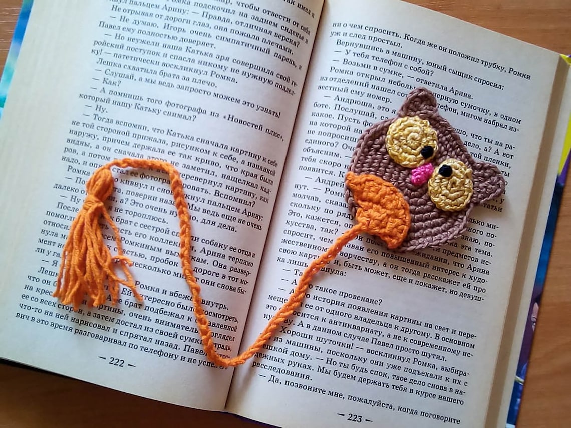 Crochet owl pattern owl bookmark pattern handmade bookmark Etsy