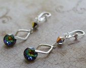 Swarovski Crystal Classic Cut earrings (Vitrail Medium)