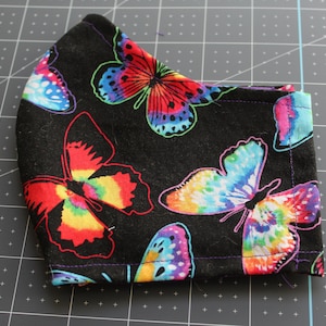 Dark Butterflies mask w/filter pocket