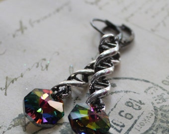 スワロフスキークリスタルラボDNAイヤリング