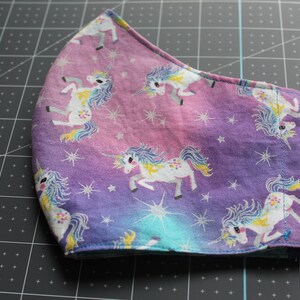 Unicorn mask w/filter pocket