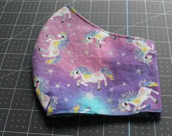 Einhorn Maske mit Filtertasche