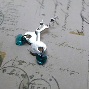 Swarovski heart beaker earrings