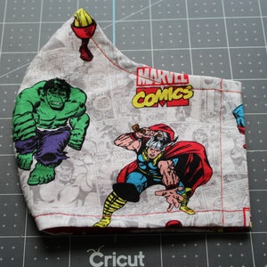 Avengers mask w/filter pocket