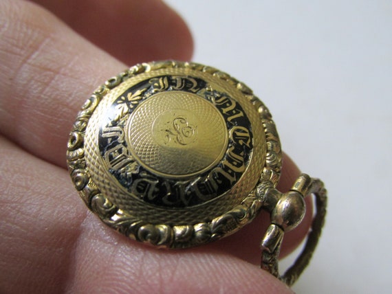 Antique IN MEMORY Of Mourning Keepsake or FOB Gol… - image 2