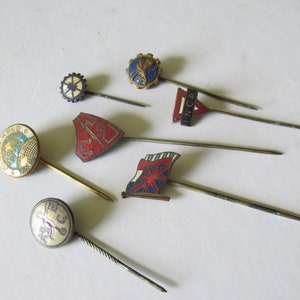 Antique ENAMEL STICK PINS Lapel Pins Worldwide Collectible | Etsy