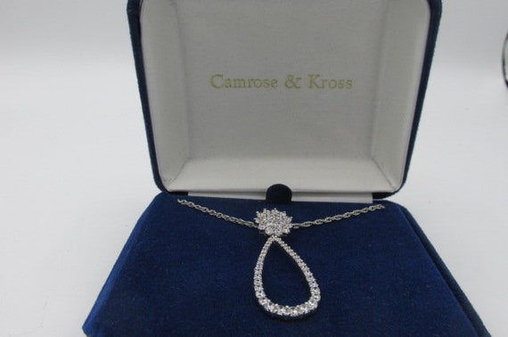 Jackie Kennedy Camrose Kross CRYSTAL 18" NECKLACE… - image 4