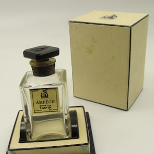 Mid Century Modern EMPTY LANVIN PARFUMS Bottle in the Original Box 15 gr size Box measures 2 3/4&quot; L x 2&quot; W Bottle or Perfume Collector