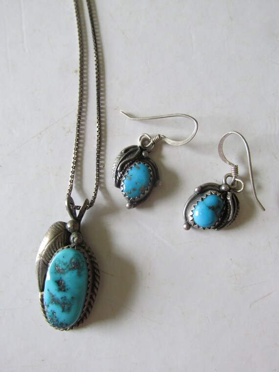 Sterling & Turquoise SALLY YAZZIE Necklace and Pie
