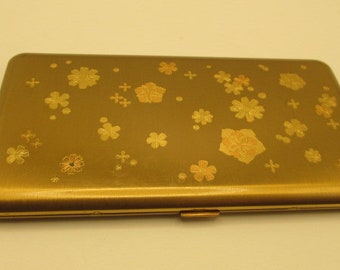 Wadsworth CIGARETTE CASE 1950s Gold Business Card Case Or Credit Card Holder 5 1/2" x 3" x 1/4" See Photos for Condition