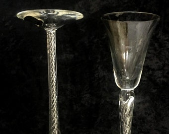 2 Stunning Champagne Glasses; E&R Golden Crown Lead Crystal Wine Glasses, hard to find Barware, Wedding Anniversary Shower Valentines Day