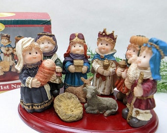 Children's First Nativity Set; Holy Family Christmas Gift for Baby, Newborn Nursery, Religion Instruction