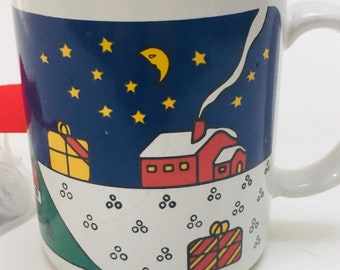 Christmas mug coffee cup stocking stuffer fun office decor; coworker teacher gift idea