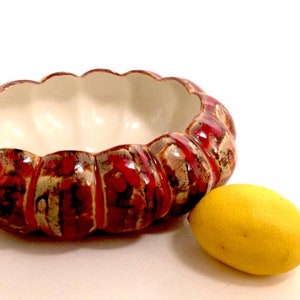 large serving bowl, fall colors, oval deep dish