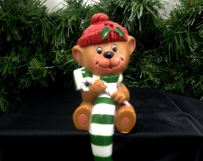 Sweet Teddy Bear Christmas Stocking Holder Christmas Bear Etsy