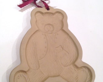 1984 Brown Bag Cookie Art Bear mold; Christmas gift for chef, grandchildren and boys and girls