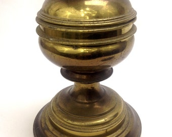Solid Brass Table Lamp with Edison Bulb - Hollywood Regency Decor