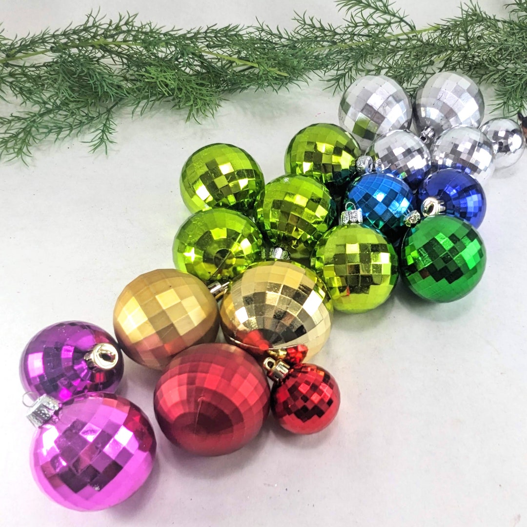 19 Mismatched Disco Ball Ornaments Unbreakable Shatterproof Etsy
