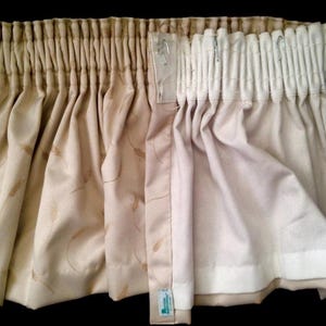 Large Balloon Window Valance: Cream Gold Wheat Design, 88" x 16"