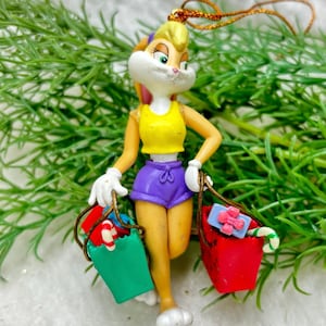 Vintage 1997 Looney Tunes Ornament: Bugs Bunny Girlfriend Christmas Collectible