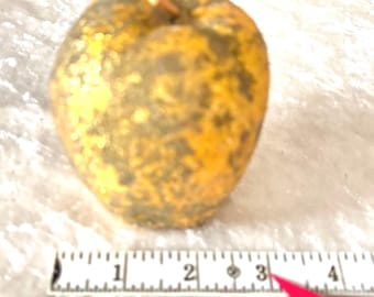 Glittery Golden Pear or Apple: Holiday Bowl Filler, Wreath Craft Supply