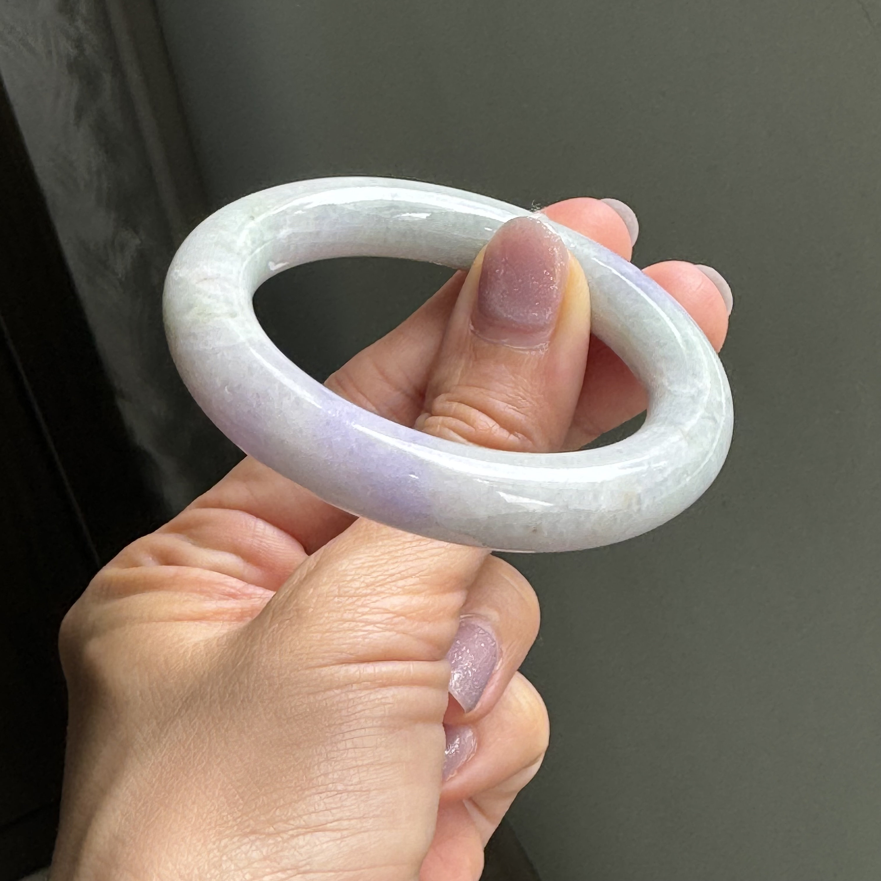 翡翠バングル　ラベンダー　プリンセス 翡翠バングル ラベンダー プリンセス 内径57.4mm】ラベンダーの