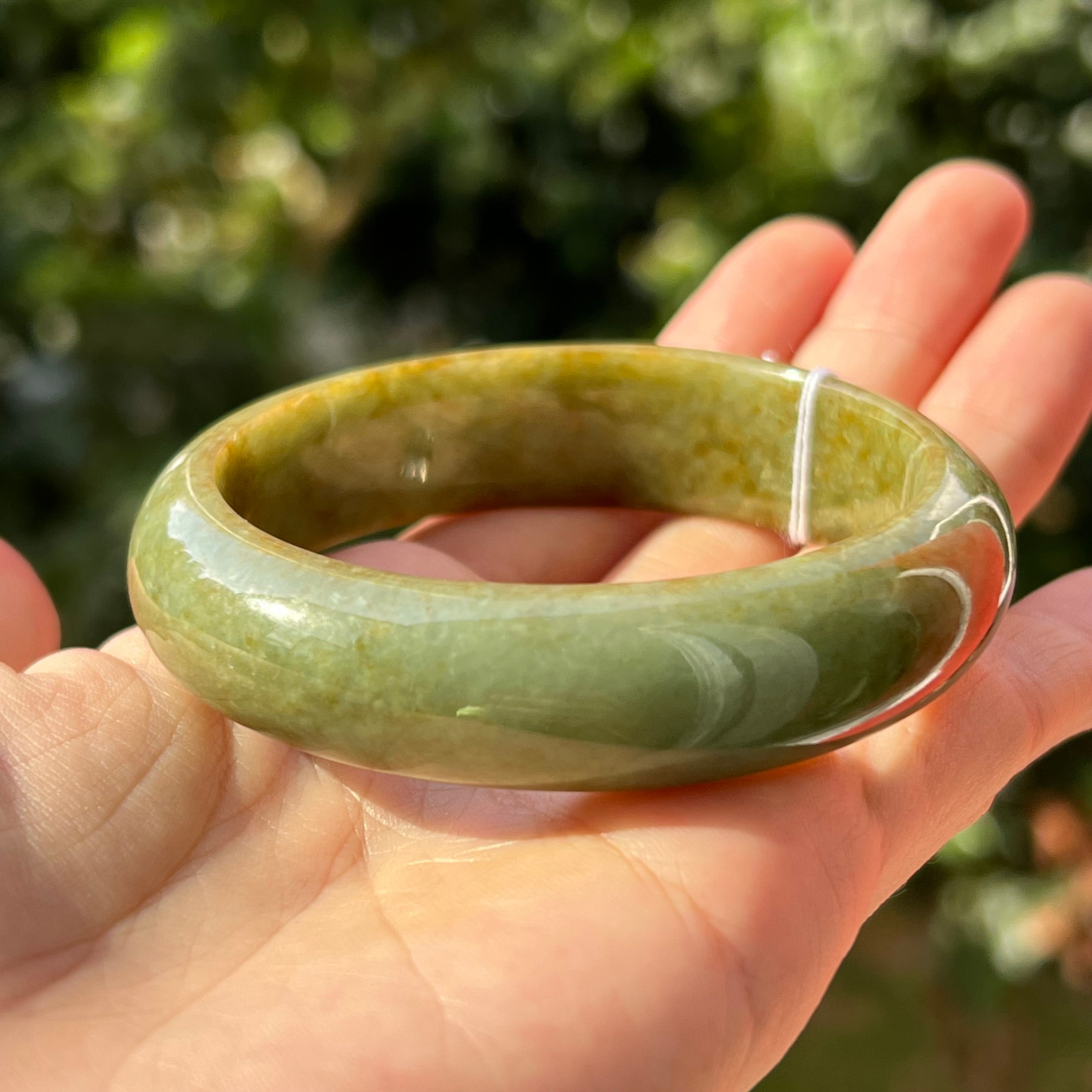 緑翡翠バングル 本翡翠バングル 緑 氷種 天然 烏鶏 魔除け ギフト 爽やか 希少 甘陽緑