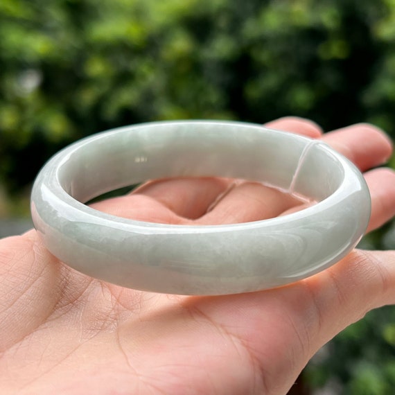 Jadeite Jade Bangle 57.91mm Faint Grey grade A Jade Etsy