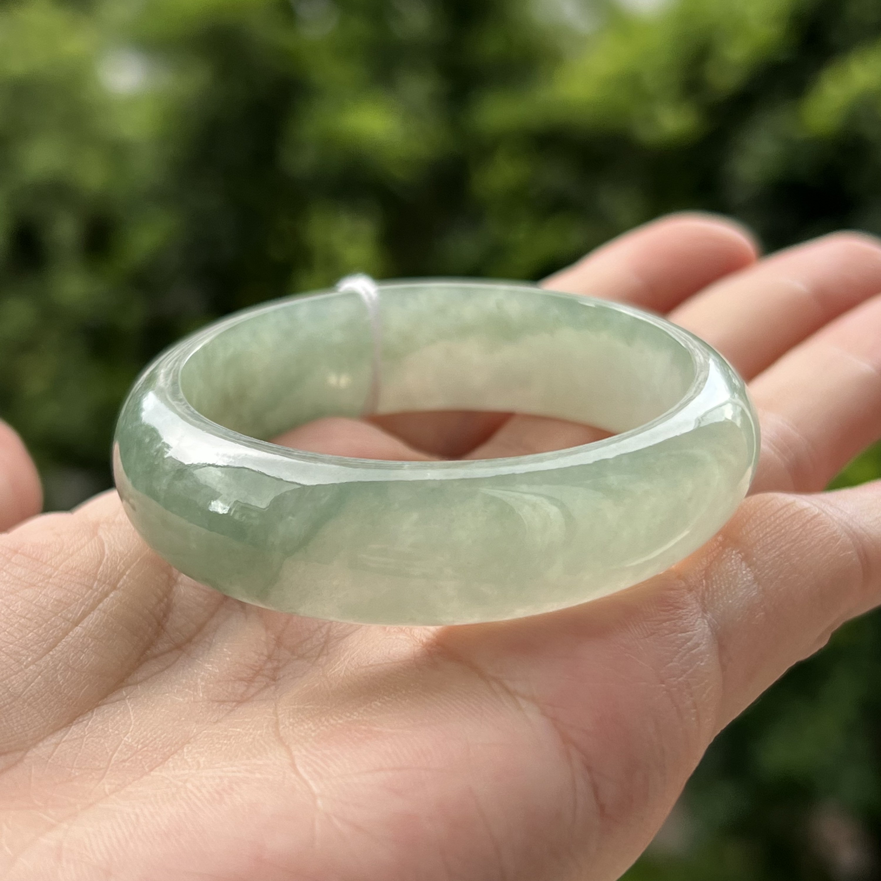 翡翠製透明緑色バングル 半透明の青緑色翡翠バングル、グレードAのビルマ翡翠 - Etsy 日本